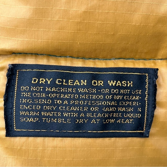 Vintage Eddie Bauer Goose Down Green Snap Button Puffer Coat Jacket - Picture 12 of 12